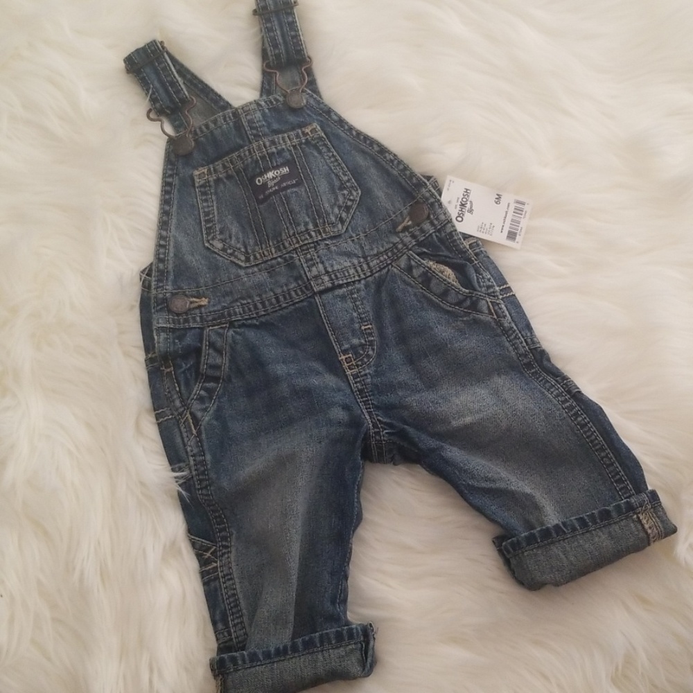 Baby boy jean bib overalls